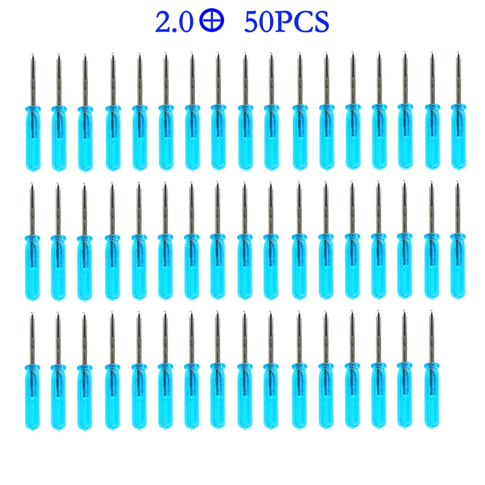 50 stücke Mini 3,0/2,0mm Flache-klinge Schlitz Kreuz Kopf Kleine Schraubendreher Für Handy Xbox 360 Wireless controller Reparatur Öffnen – Detail 18