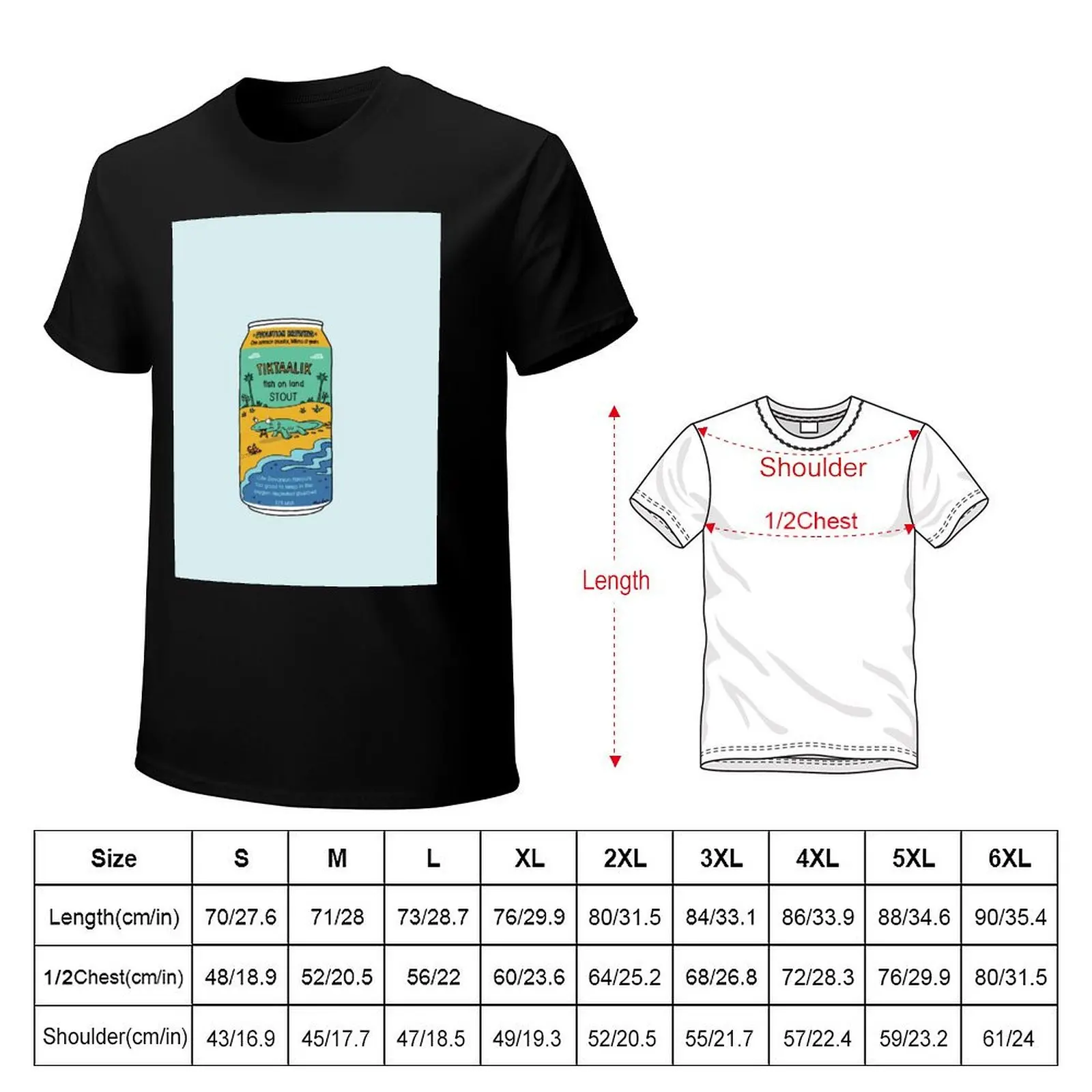 Evolution Brewing Tiktaalik Fish on Land Stout T-Shirt Basic Tee Shirt for Everyday Outfit