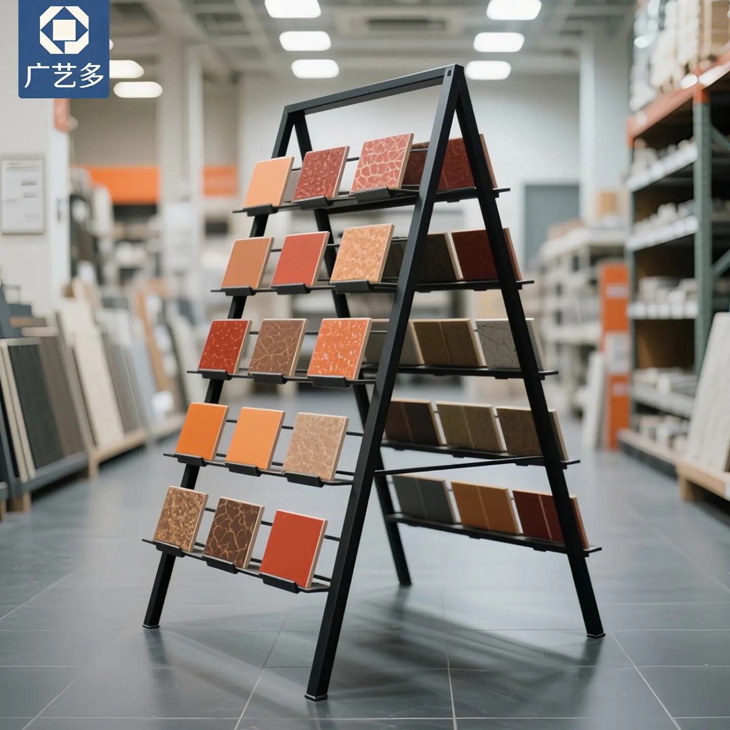 Building materials swatch double-sided display sample rack tile rack clothing cabinet door panel color block display rack
