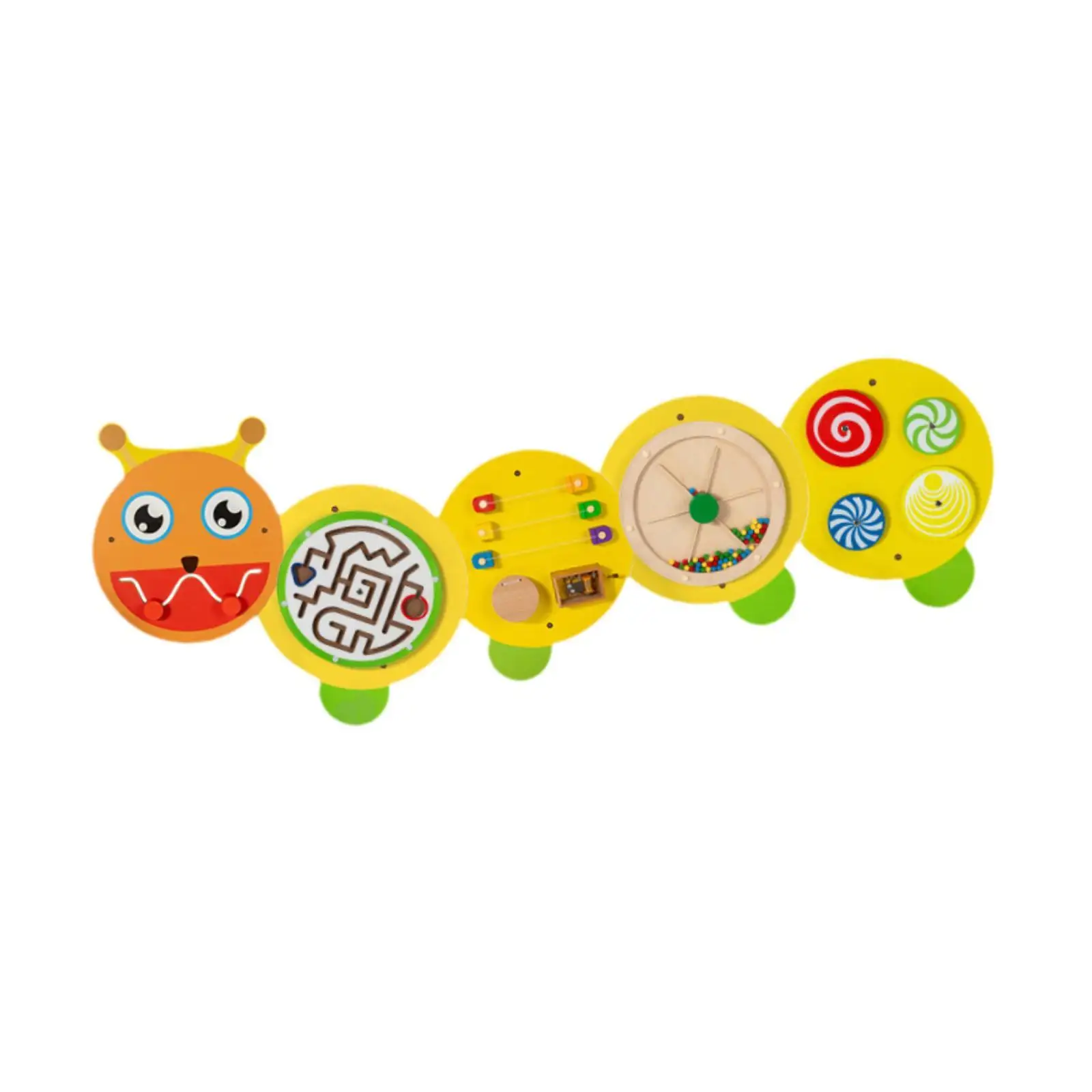 Caterpillar Activity Wall Panel Activity Center Educational Game Interactive Wall Decoration Sensory Wall Toy Wall Game Board