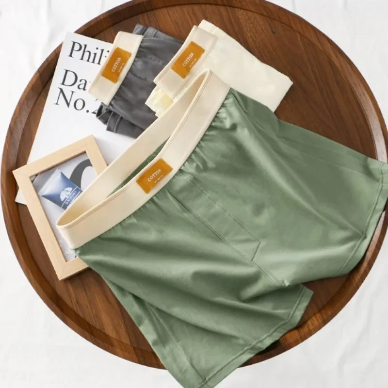 3 قطع سراويل بيجامة قطنية 100% للرجال، فضفاضة مقاس كبير، خصر عالي المرونة، ملابس داخلية مريحة للملاكمين وسراويل داخلية