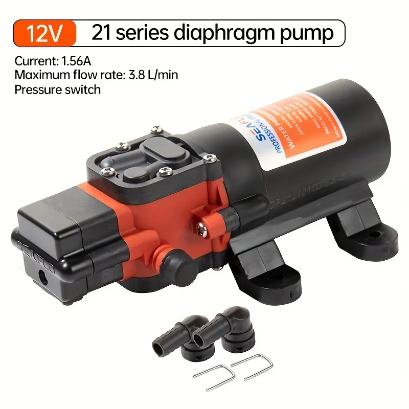 12 فولت السيارات فتيلة مضخة الحجاب الحاجز البحرية 35PSI 5.0GPM لقارب RV دش الحمام نظام نقل المياه لا حاجة بطارية