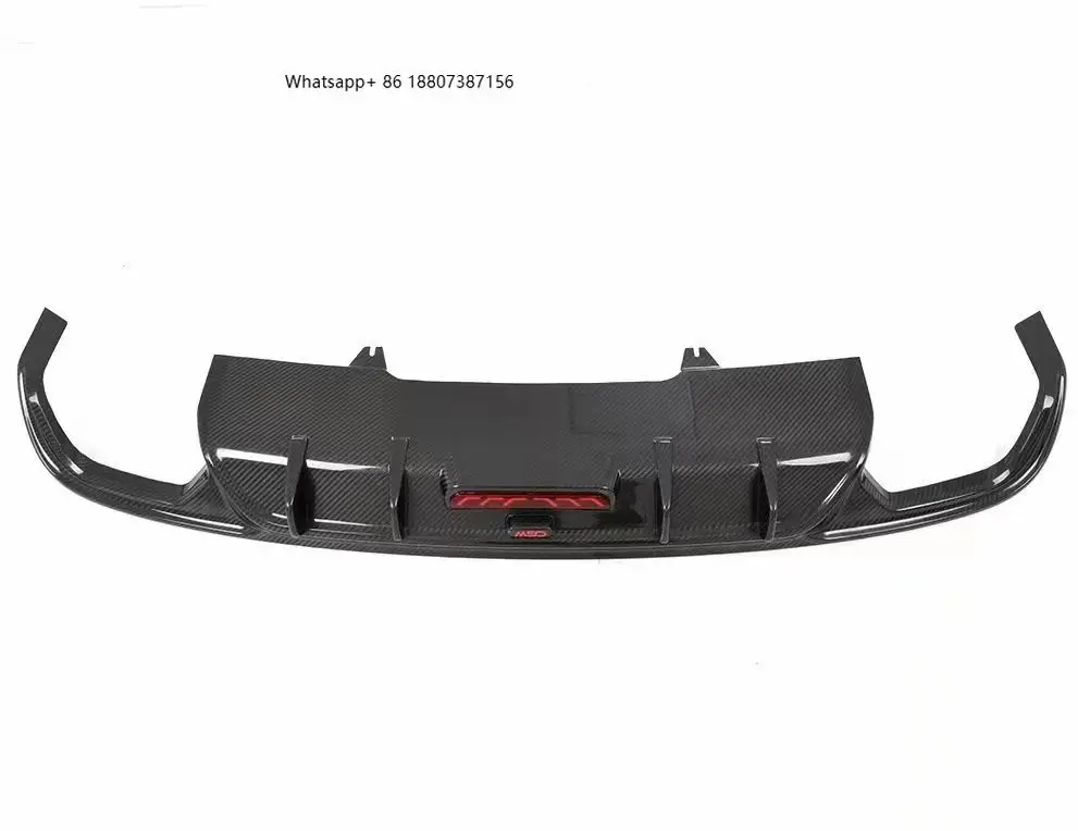 

Yaochi 17-19 forAudi A4 Touring Edition CGW Carbon Fiber Dry Tail Lips New Bumper with Exhaust Cutouts Bolt-On Universal Fitment