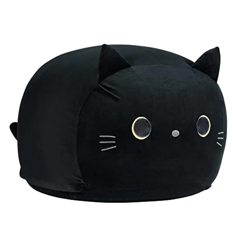 Stuffed Animal Storage Bean Bag Chair Cover for Black Cat Beanbag Chair for Girls Size Toy Organizer Cover Only Without Filling