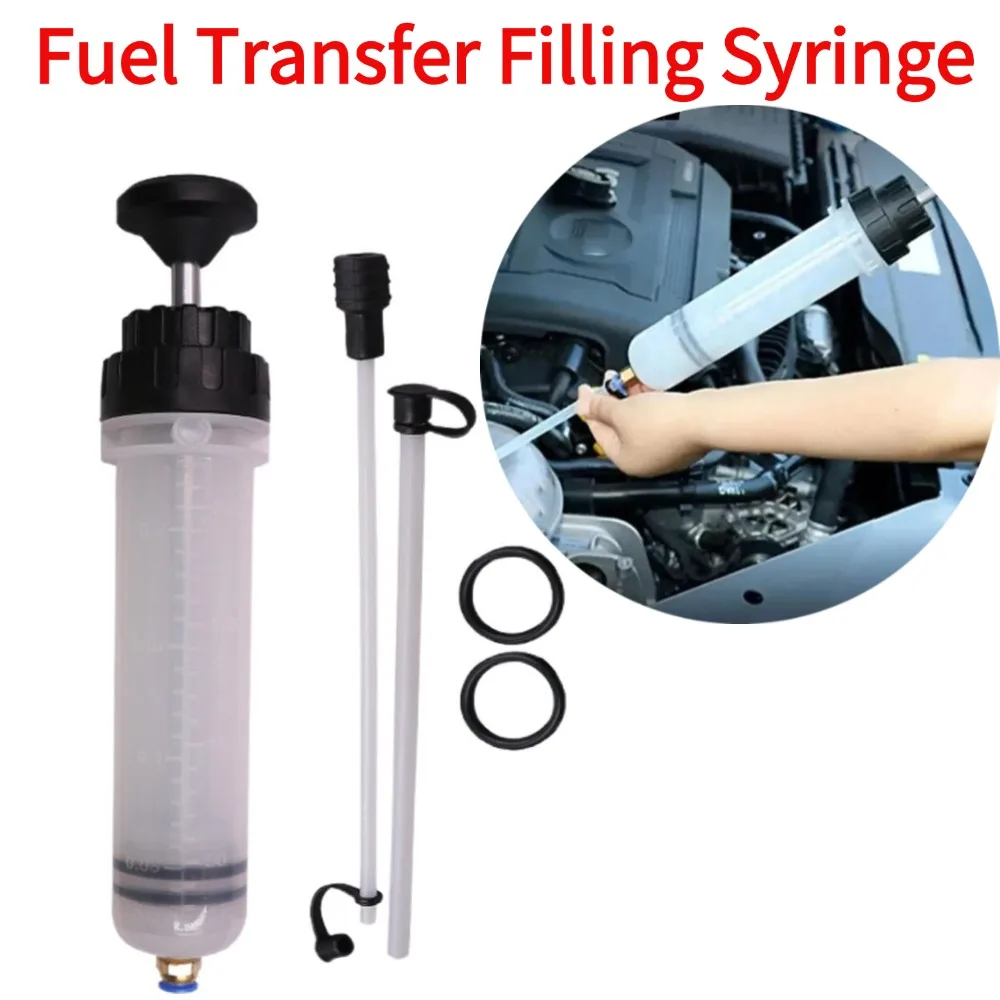 

200cc Fuel Transfer Filling Syringe With Hose Injecting Pump Suction Vacuum Brake Liquid Manual Car Oil Fluid Extractor