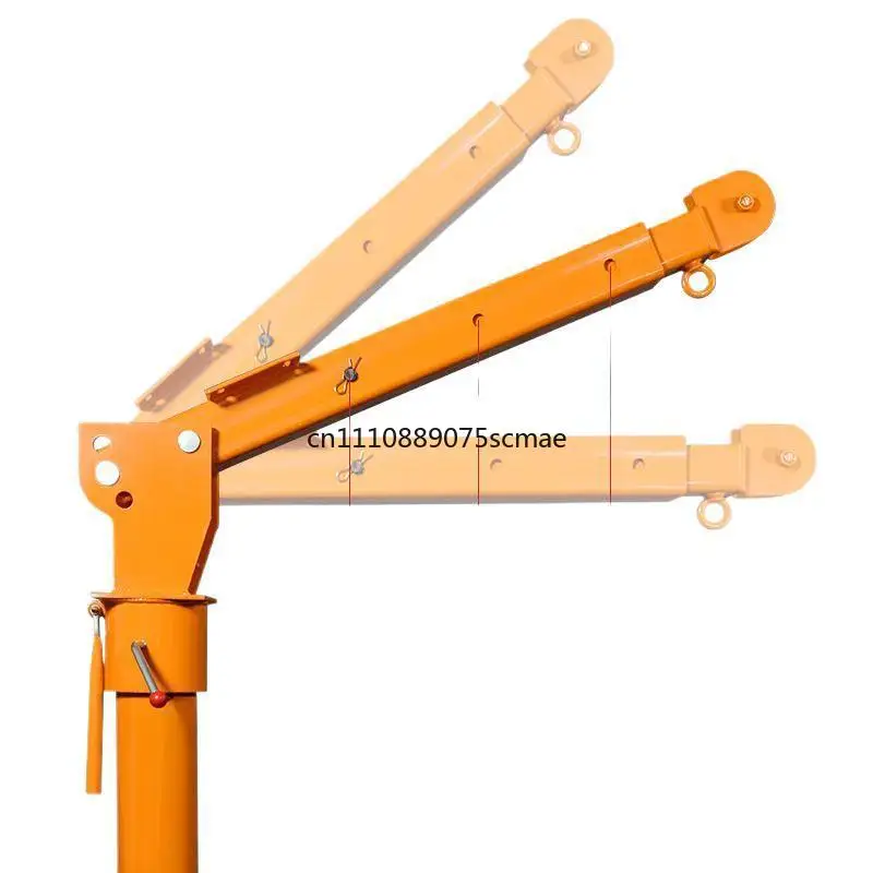1 Ton Portable Truck Mounted Jib Crane, 12V 24V 220V Electric Mobile Lifting Hoist for Pickup & Household Use