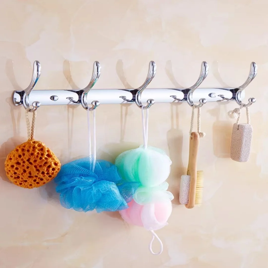 

Wall Mounted Chrome Towel Hanger Clothes Hat Hook Row Vintage Robe Hook Bathroom Robe Hook Bath Hardware Set Kitchen Hanger