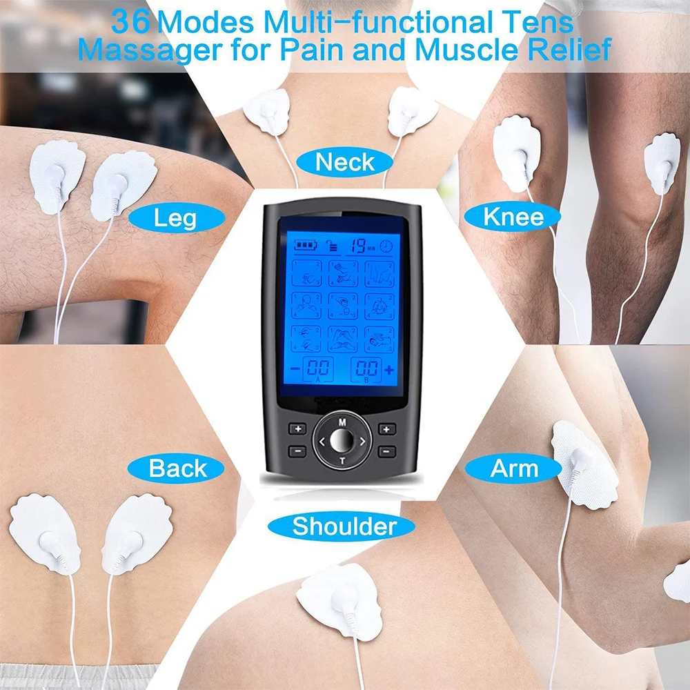 TENS EMS Muscle Stimulator Electric Pulse Body Massager For Pain Relief Relaxation Treatments TENS Unit Machine With 36 Modes