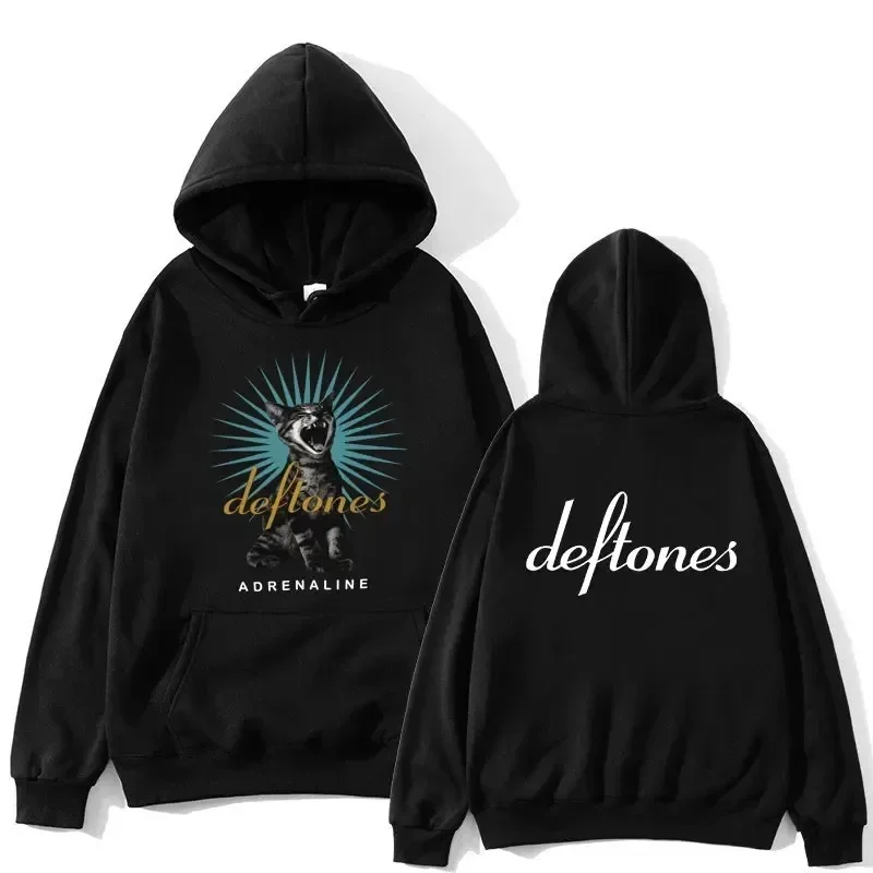 New Deftones Around The Fur Tour Band Hoodie Punk Retro Pullover Hip Hop Band Hooded Streetwear Cotton Hoodie Sweatshirt Clothes