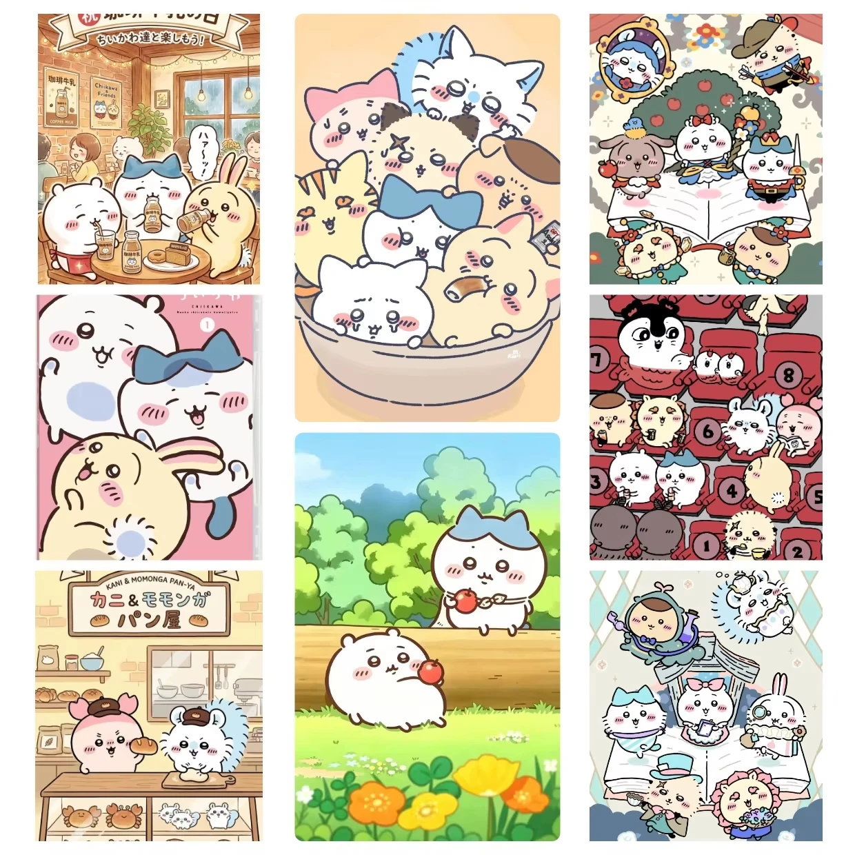 Digital Oil Painting By Numbers Popular Chiikawa Cute Characters on Canvas Home Decor for Gameroom Or Bedroom Frameless