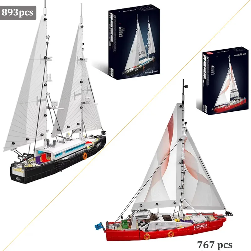 

Современная модель парусной лодки, строительные блоки, морская парусная лодка, коллекционные декоративные игрушки для мальчиков, собранные игрушки MOC, кирпичи, подарки для взрослых