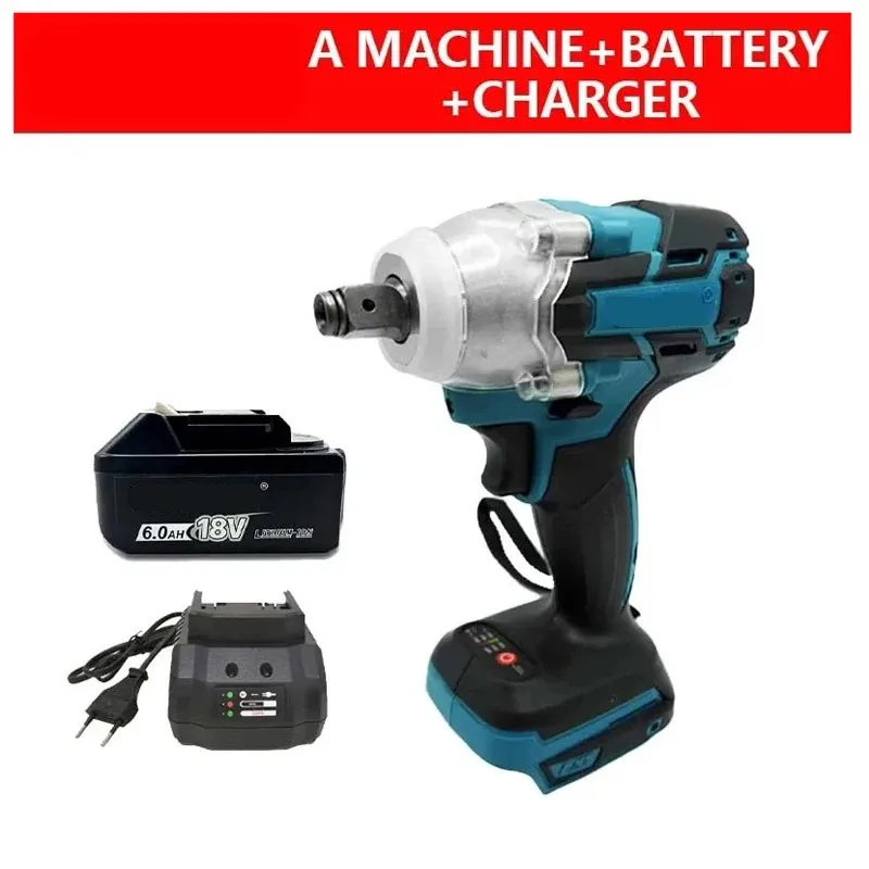 

Brushless Impact Wrench 520N.M High Torque 1/2 and 1/4 inch Electric Tool 3 Types of Heads Suitable for Makita 18V Battery