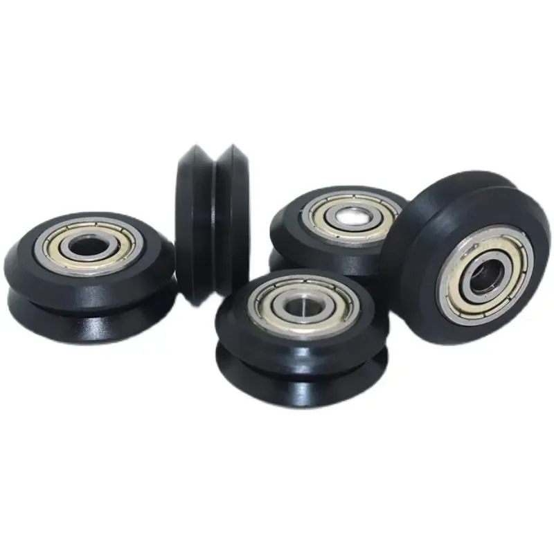 10Pcs pulley wheel nylon Round Belt  for CNC Machine Parts 2020 T-Slot Aluminum 2020 Extrusion Linear Guide