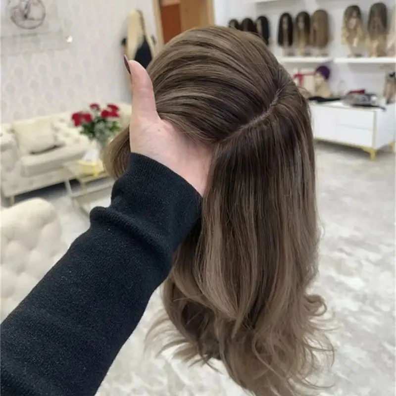 Peluca con malla frontal sintética Rubio marrón ombré, línea de cabello Natural prearrancada con pelo de bebé, peluca con malla frontal resistente al calor, Bob ondulado