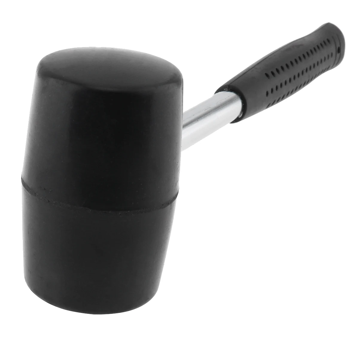 Black Rubber Hammer Non-Elastic Tile Hammer With Round Head And Non-Slip Wood Steel Handle Small DIY Hand Tool