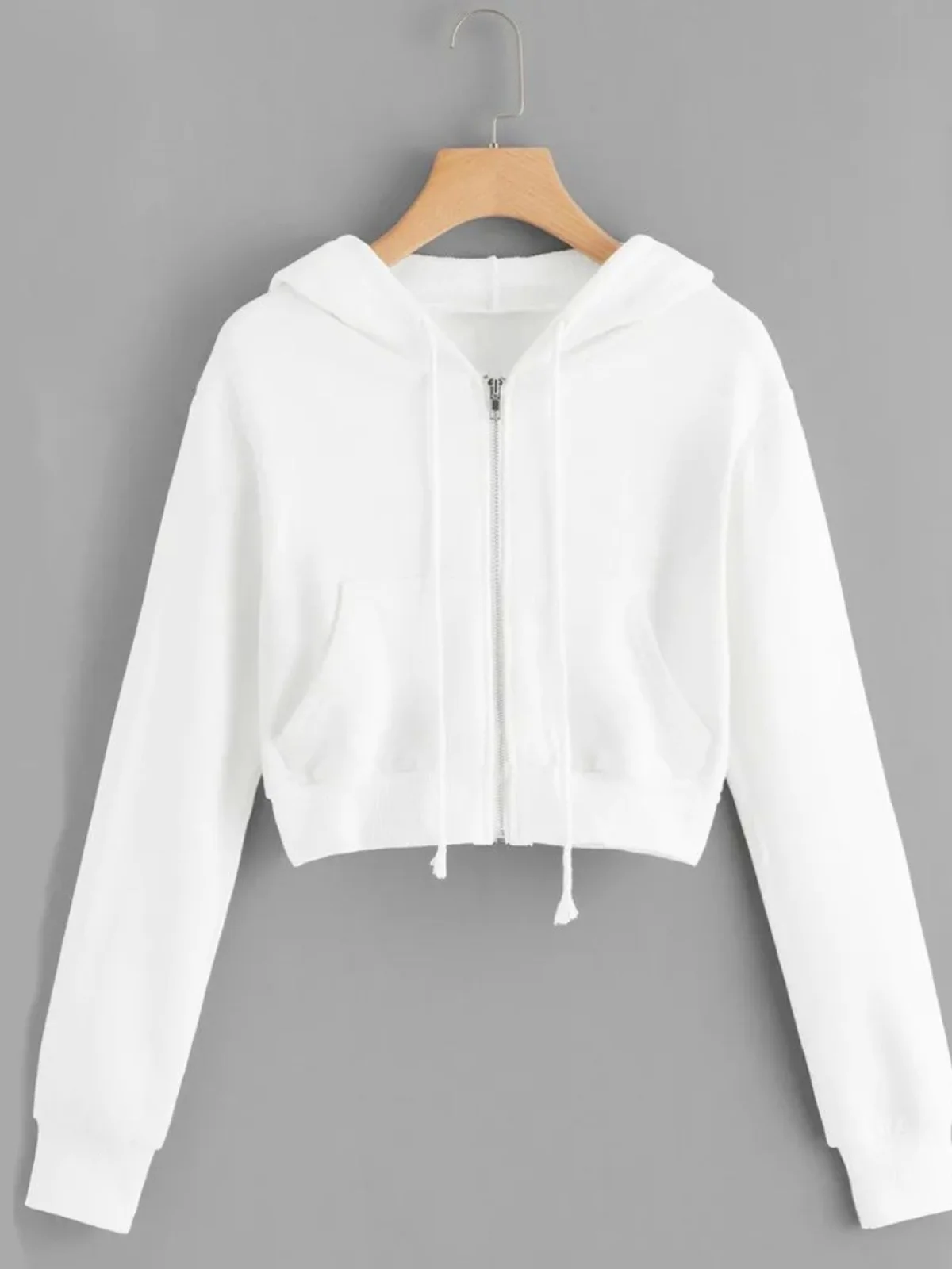 

Цветная молния с капюшоном Jaet Pure Color Толстовка на молнии Женская повседневная удобная длинная толстовка Све