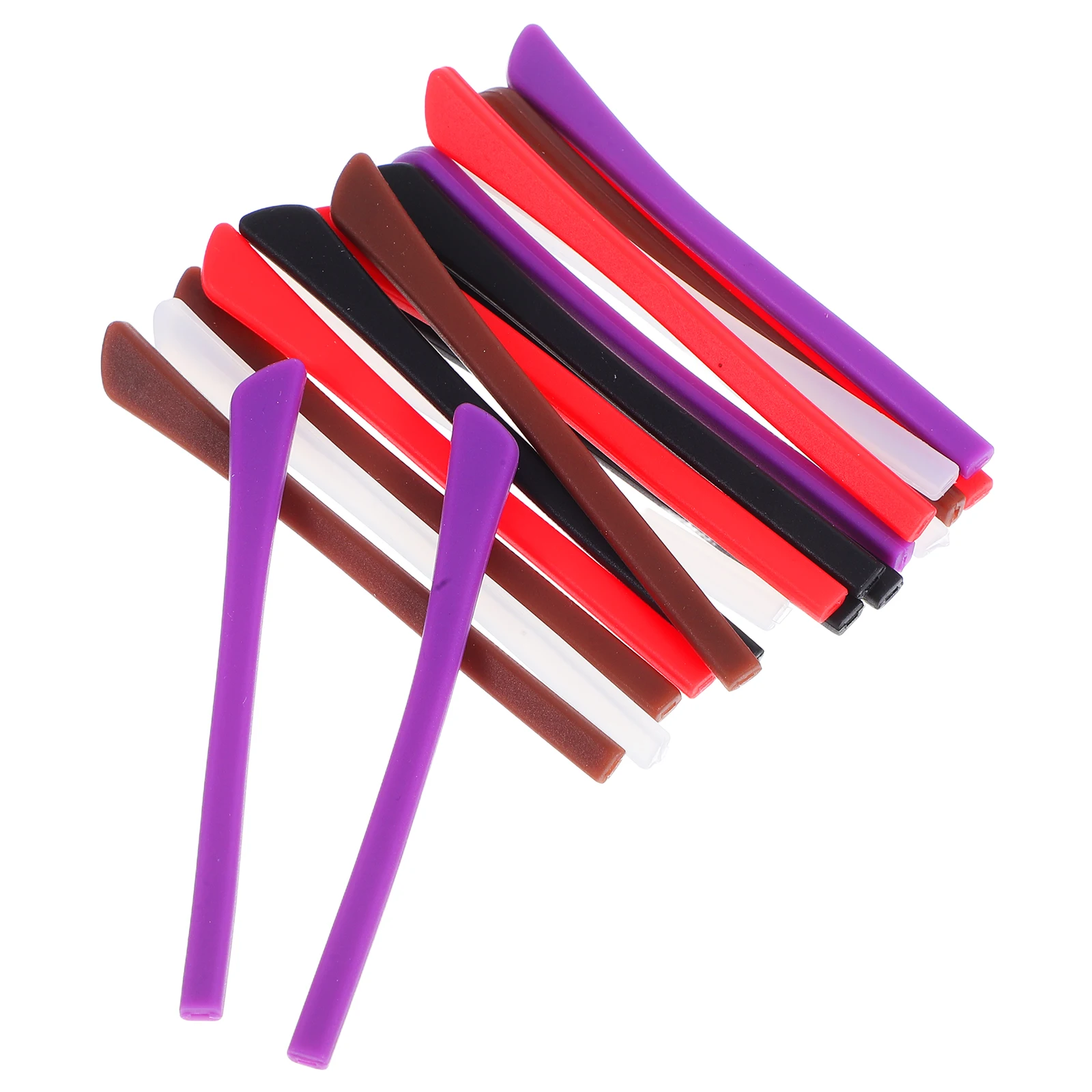 

10 Pairs Glasses Temple Cover Eyeglass Silicone Eyeglass Ear Grips Sleeves Protector Anti Slip Comfortable Accessories
