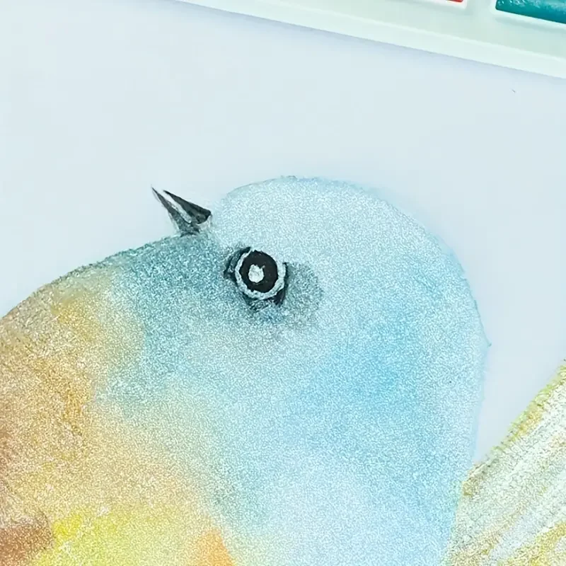 67/79 قطعة مجموعة ألوان مائية 60/72-لون معدني مجموعة ألوان مائية مع 7 قطعة فرشاة ألوان مائية صبغة صلبة طقم فني محمول #4