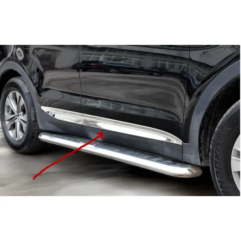 for Hyundai Santa Fe ix45 2013 2014 2015 2016 2017 2018 High quality ABS  body side moldings side door decoration