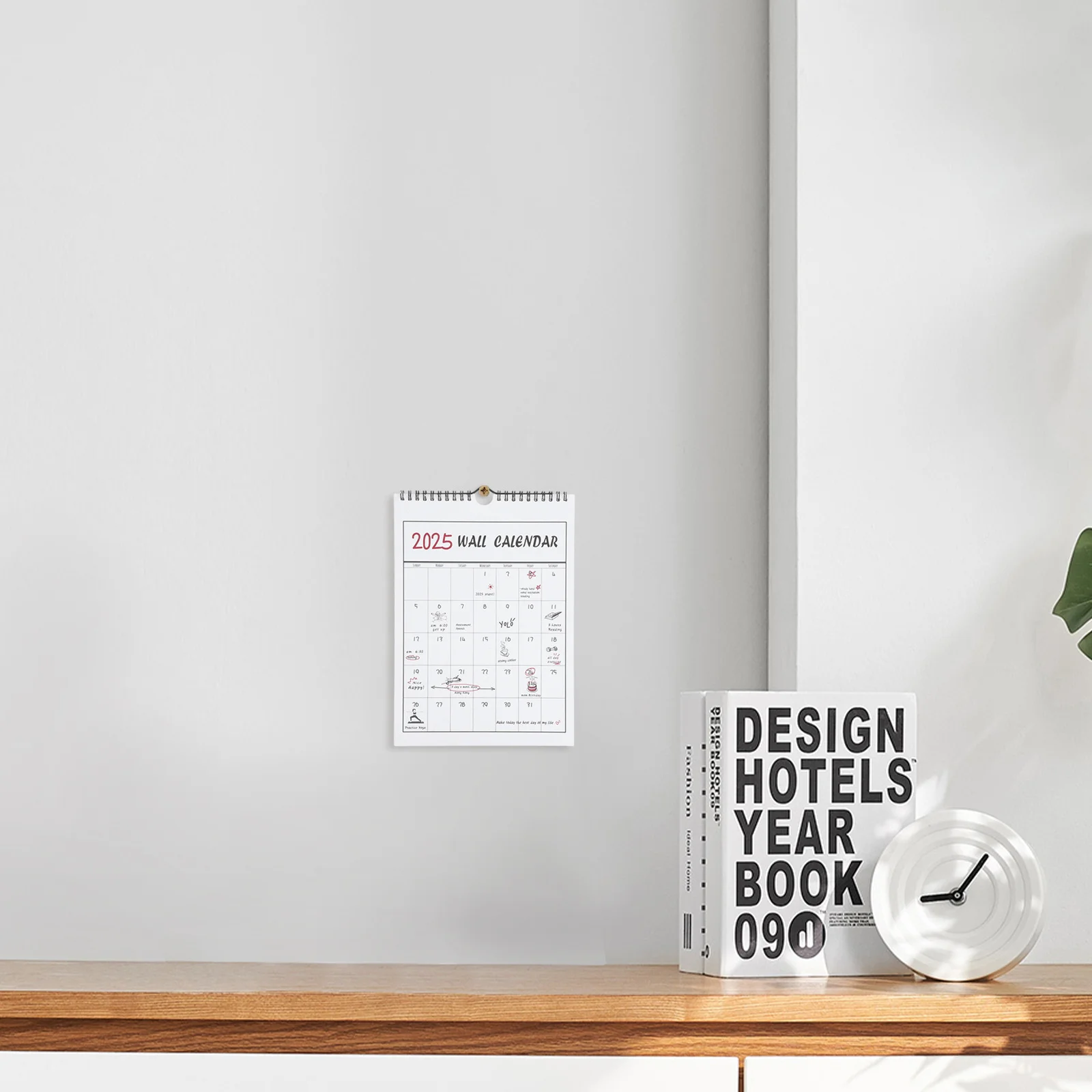 تقويم حائط مطبوع شفاف تصميم إبداعي مخطط شهري تخطيط سنوي صغير معلق ديكور مكتب 2024.9-2025.12