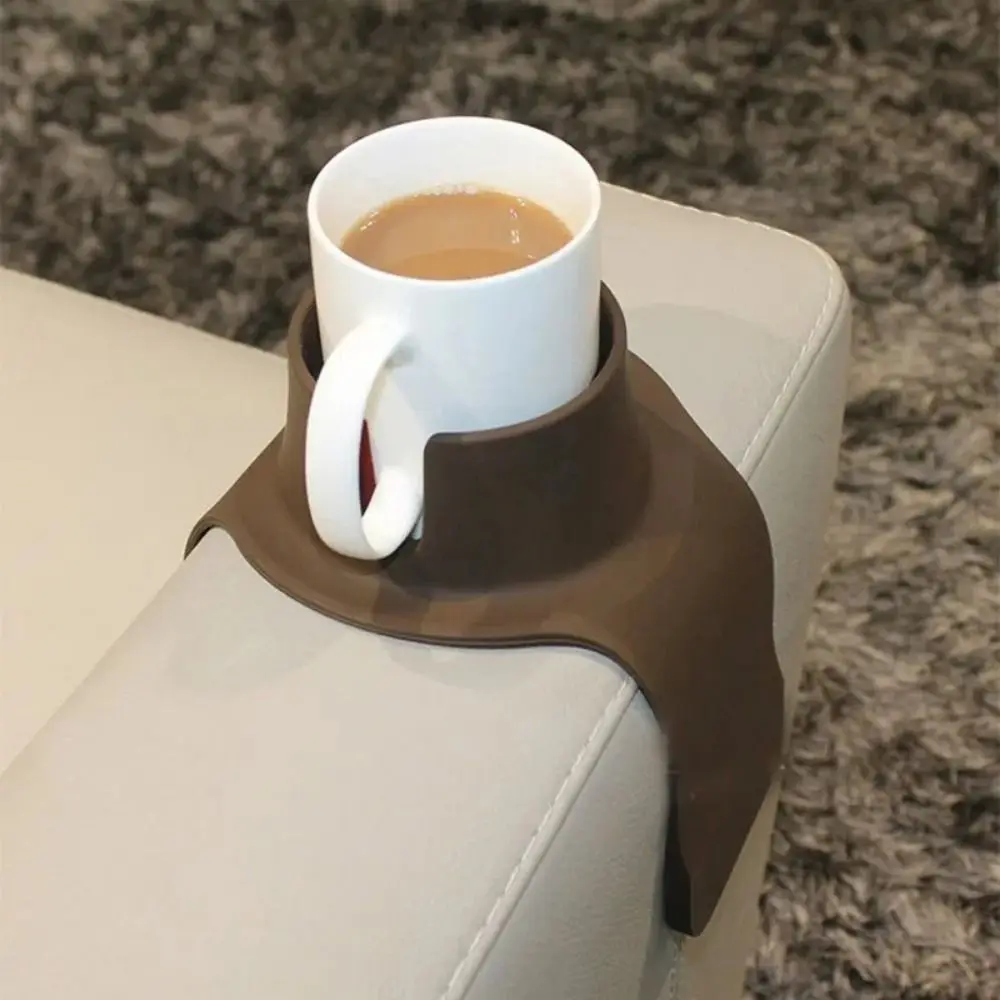 Easy To Use Silicone Couch Cup Holder Durable Portable Couch Coaster Flexible Convenient Drink Coaster Tray Home