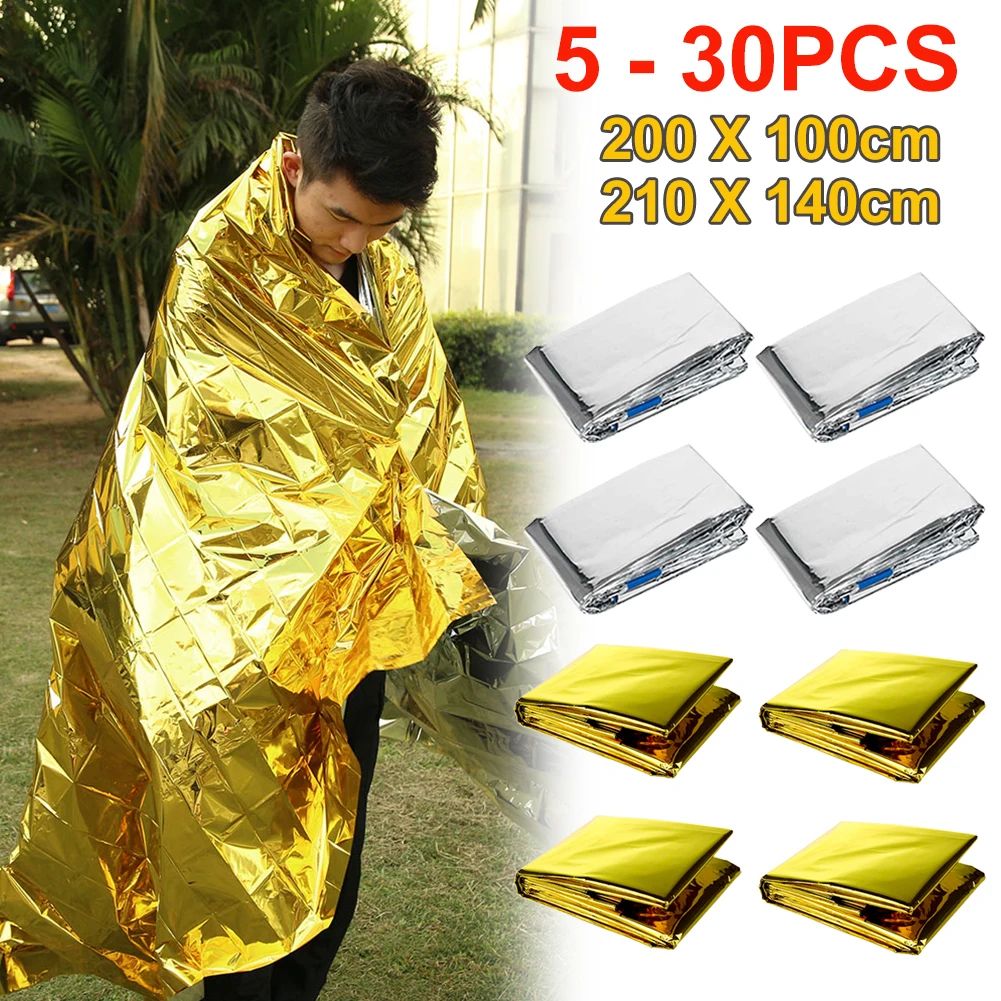 Outdoor Low Temperature Rescue First Aid Kit Insulation Blanket Sleeping Bag Campsite Keeping Foil Polyester Film Lifesaving Mat