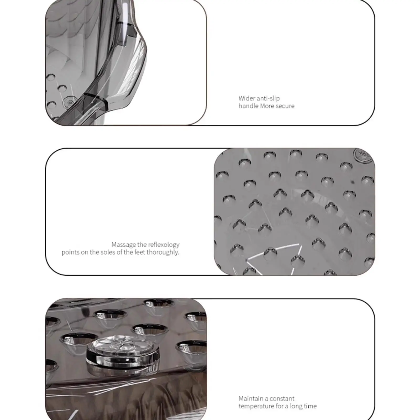 Foot Soak Basin with Raised Massage Bumps for Pedicure Foot Bath Tub for Feet Relaxation Home Spa