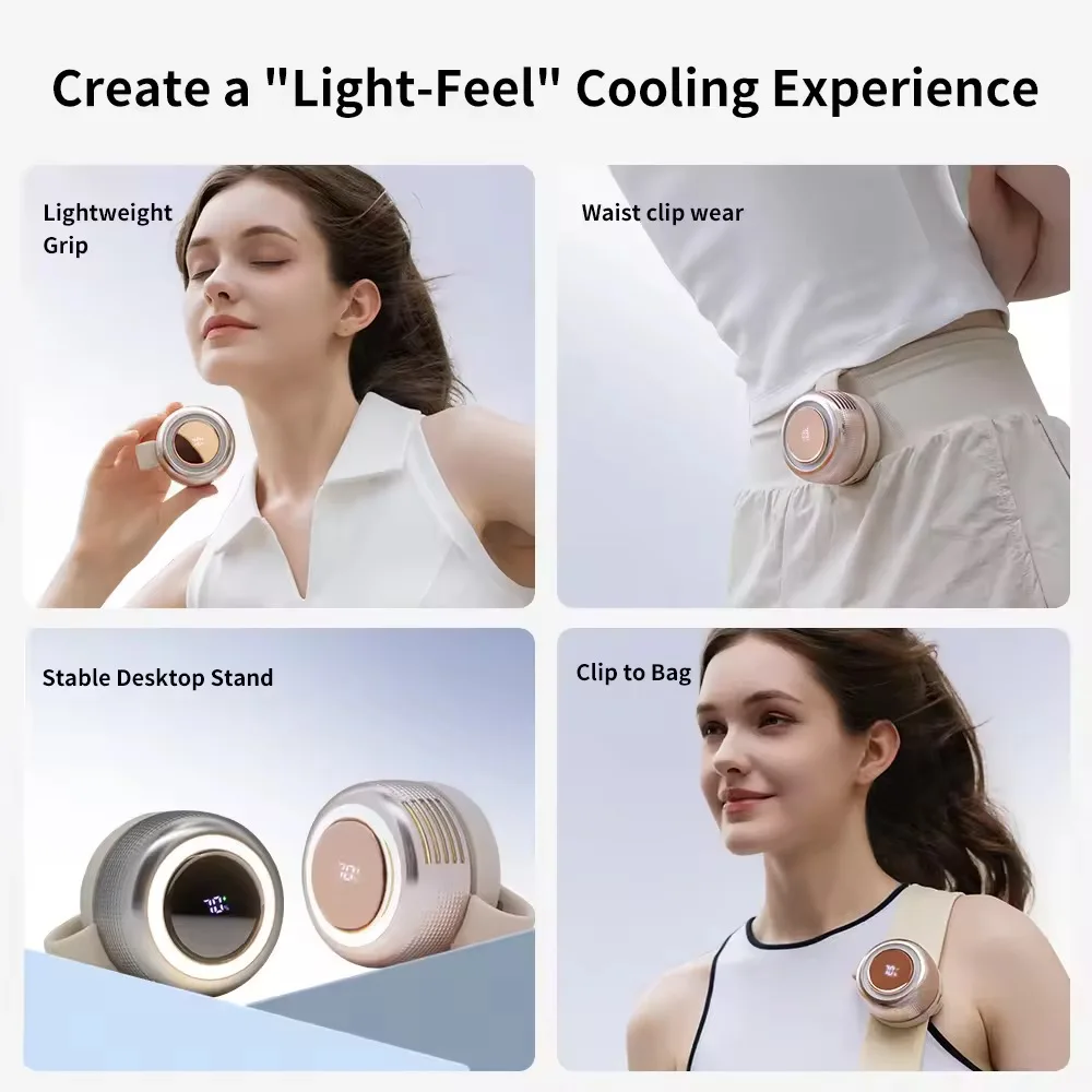 2026 New Upgrade Innovative Turbo Blade Fan: High-Power, Low-Noise & Energy-Efficient Airflow | 2000mAh Ultra-Compact Clip-On De