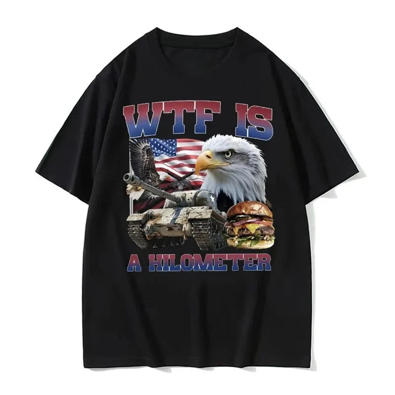 ماذا يفعل كيلومتر واحد؟ مضحك الرموز التعبيرية نمط تي شيرت المرأة موضة تي شيرت ريترو عادية قصيرة الأكمام تي شيرت Y2K Y2K