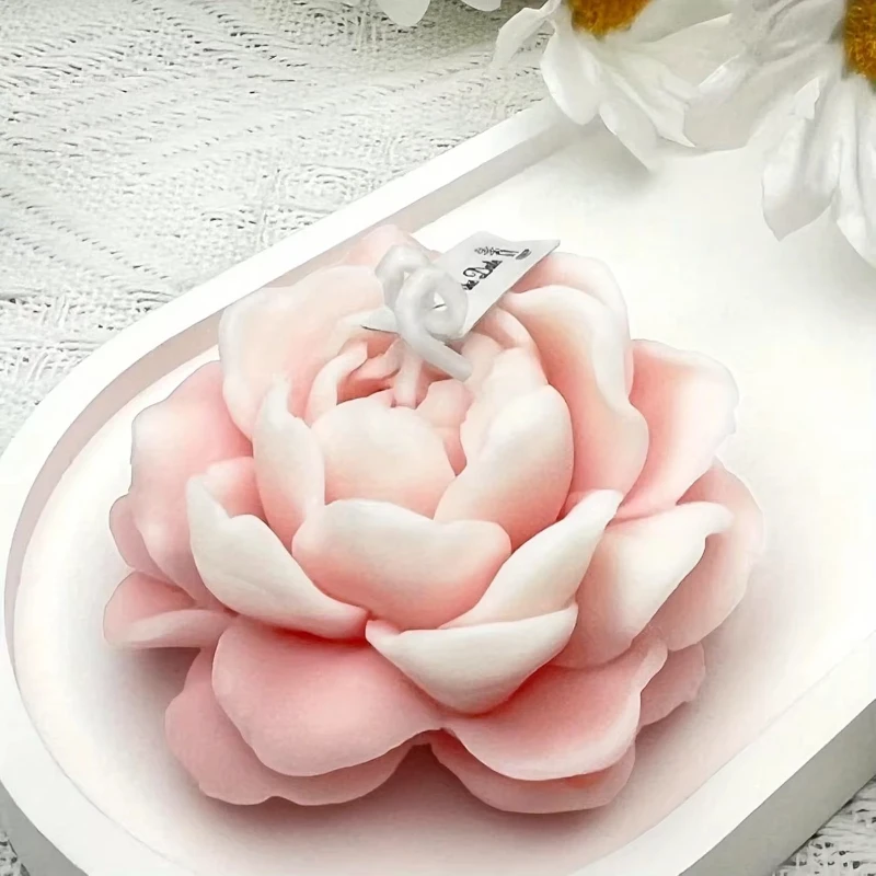 2 Stück Jasmin-Silikonform für DIY-Duftkerzen, Seife und Kunstharz, weißes Blumen-Design, wiederverwendbare, flexible, handgefertigte Werkzeuge