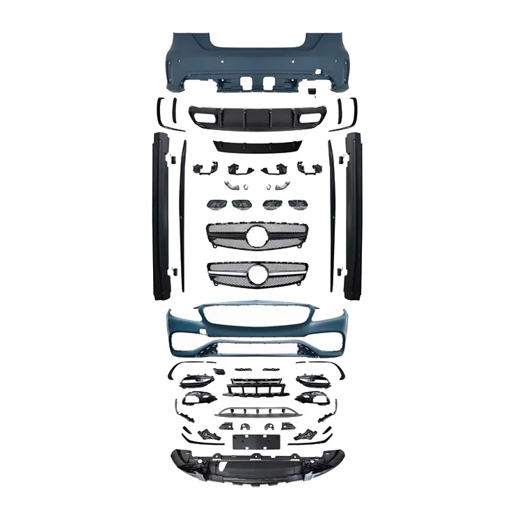 

Дамии Высокое качество Обновление A45 Bodykit Class W176 2013-2018 Новые боковые юбки Задний передний бампер Решетка Комплект кузова для Mercedes Be