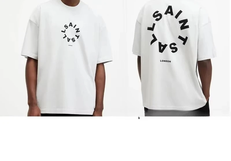 تي شيرت كلاسيكي فضفاض جديد لعام 2025 مصنوع من القطن الثقيل بطباعة ساطئًا من Saints bet كاجوال مريح ort Sve ex Sle #3