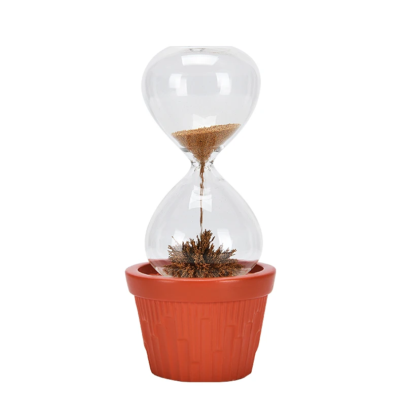 Creative Magnetic Hourglass Magnetic Magnet Office Desk Ornament Home Decoration Gift Magnetic Hourglass Crafts Hourglass Timer