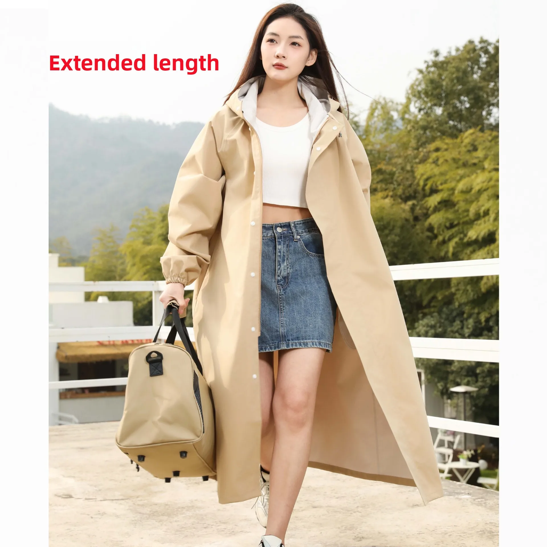 2026 Women's Raincoat, Adult Outerwear, One-piece Full-length Outdoor Windbreaker Style, Cross-border Wholesale