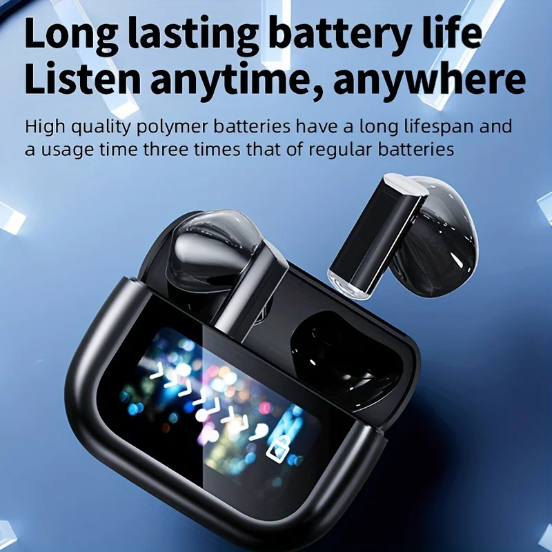 True Wireless Earbuds with Charging Case Wireless Earphones with Touch Screen HiFi Sound Quality Long Battery Life image 5