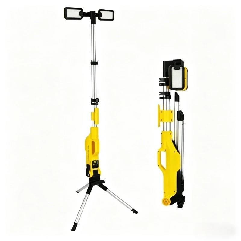 Portable Standing Tripod Charging Work Light, Rotatable Adjustable Folding Work Light, Maintenance Light