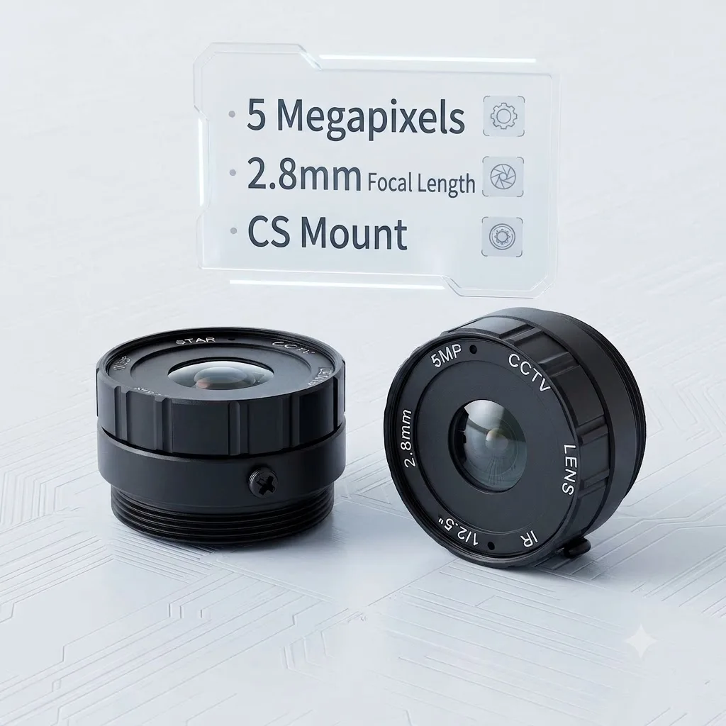 5MP CS Mount CCTV Lens 2.1mm 2.8mm 4mm 6mm 8mm 12mm 16mm 25mm Fixed Focal 650nm IR Filter Day Night Vision Security Camera Optic