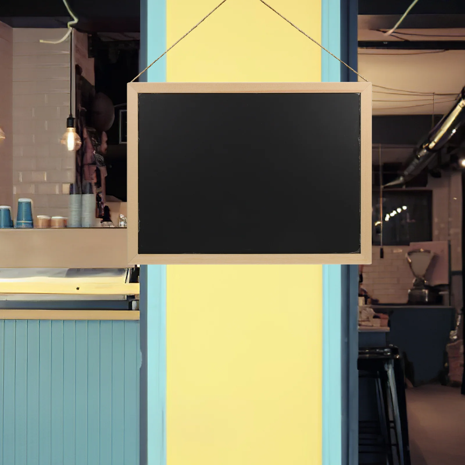 Small Wooden Blackboard Message Board Menu Sign For Kitchen Coffee Bar Decor Household Chalkboard Display Rustic Multi-Function