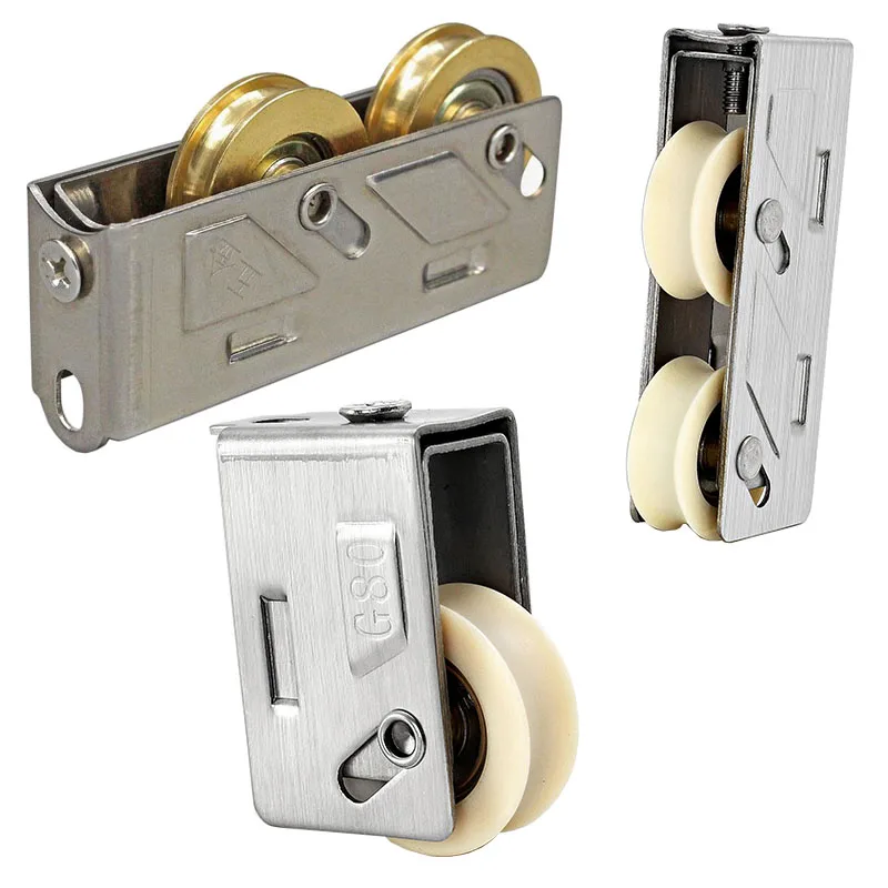 80-Type Balkon Schuifdeuren Plastic Stalen Deur Katrol Aluminiumlegering Scherm Venster Messing Wiel Mute Roller Hardware