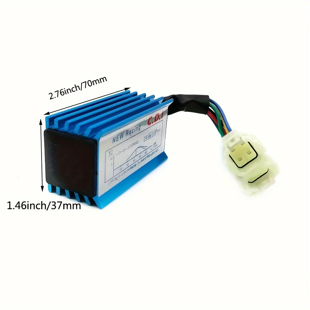 ملف الإشعال لسباق الدراجات النارية 50cc 125cc 150cc محرك ثنائي الأشواط 6 Pin CDI Box