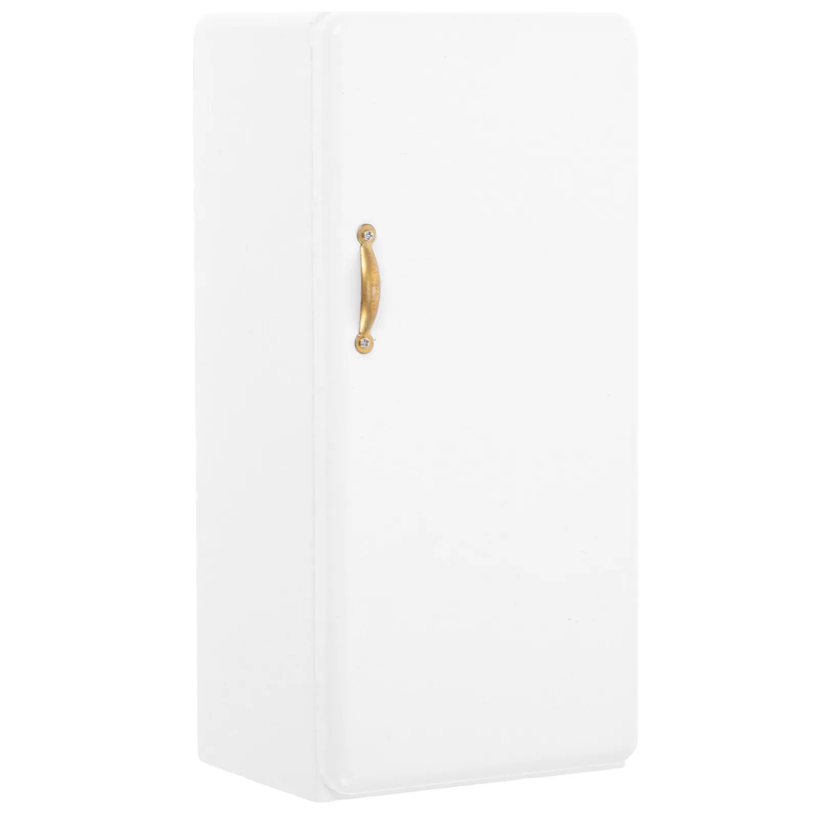 

1Pcs Mini House Kitchen Refrigerator White Fine Wood Workmanship Miniature Furniture Child Educational Development Ornament