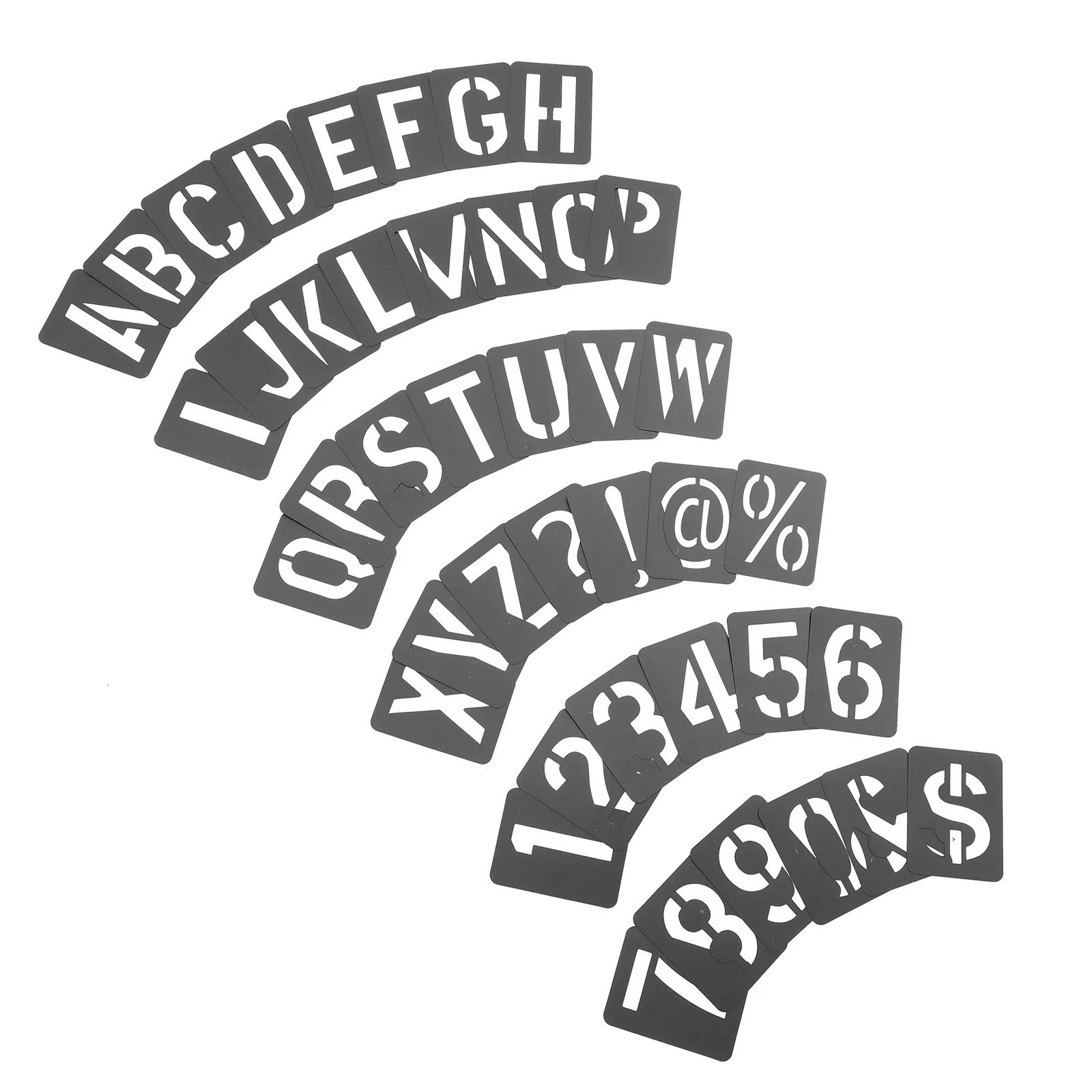 Alphabet Number Stencil Set Large Clear Reusable PP Templates for Wood Wall Painting Airbrush DIY Crafts