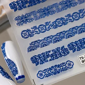 Selbstklebende des Nagels, Retro-Stil, Blume, Drache, Phönix, Blume, Kunst, Dekoration, Abziehbilder, Vorräte, DIY, DIY, 1 Teil, 5d 10 Hauptverkaufs Vinyl Phoenix - №6