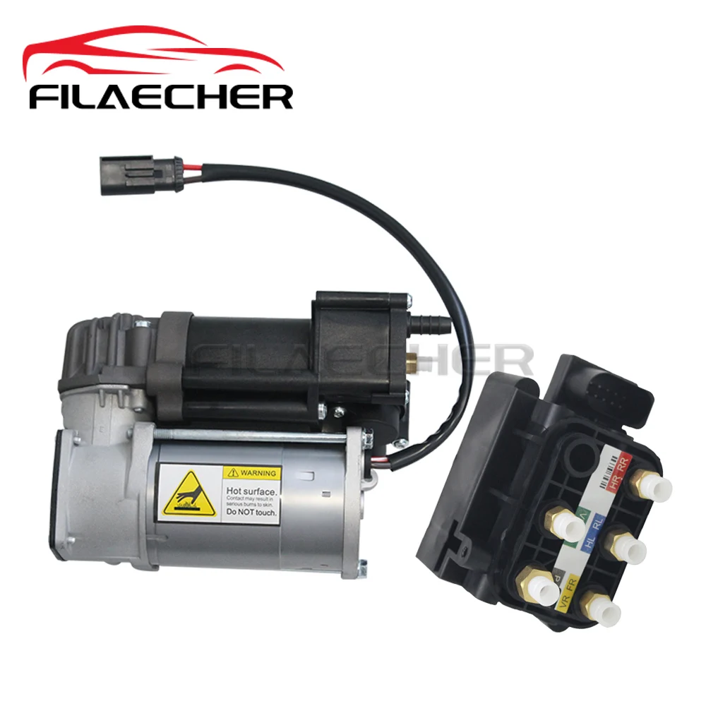 Air Suspension Compressor Pump with Solenoid Valve Block For Mercedes C-Class E-Class W205 W213 S205 C205 0993200058 2053200104