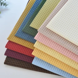 20 Colours In Stock High Quality Waffle Fabric Cotton Yarn Dyed 100% Cotton Waffle Fabric