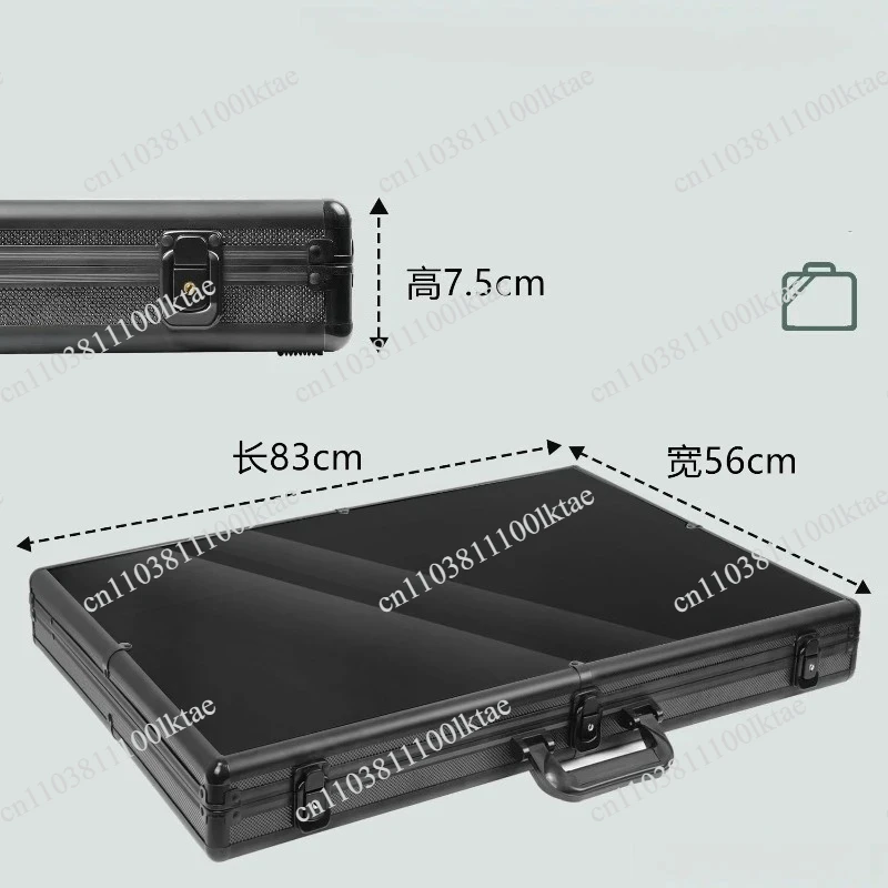 Multifunctional Aluminum Alloy Tool Box Card Storage Box, Foldable Portable Stall Case with Safety Lock for Street Market Vendor