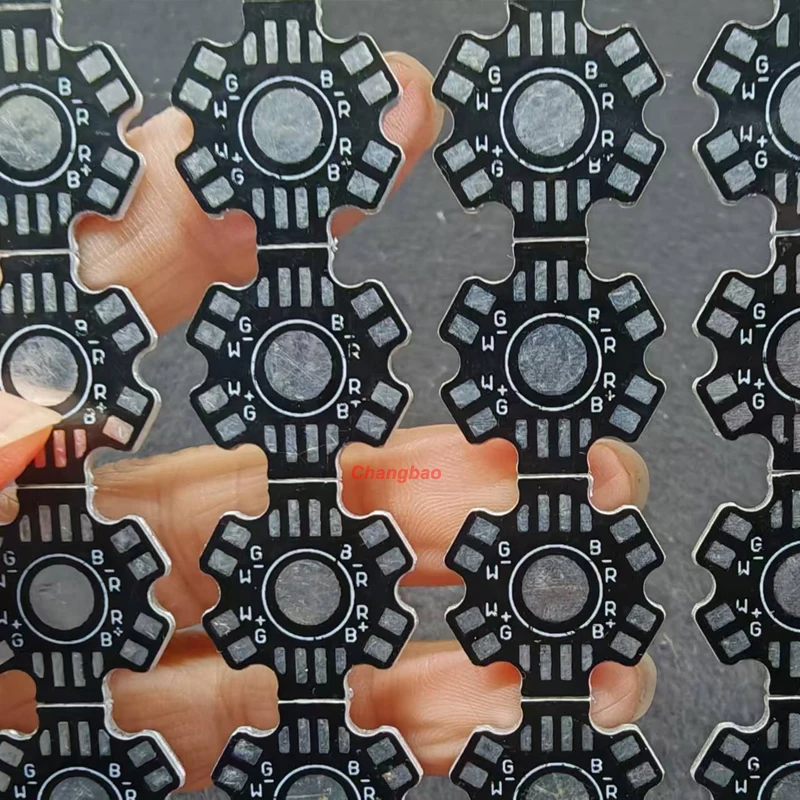 50pcs/lot 20mm Full Colors RGBW 8Pins Aluminum Star for 4W High Power Led Diodes