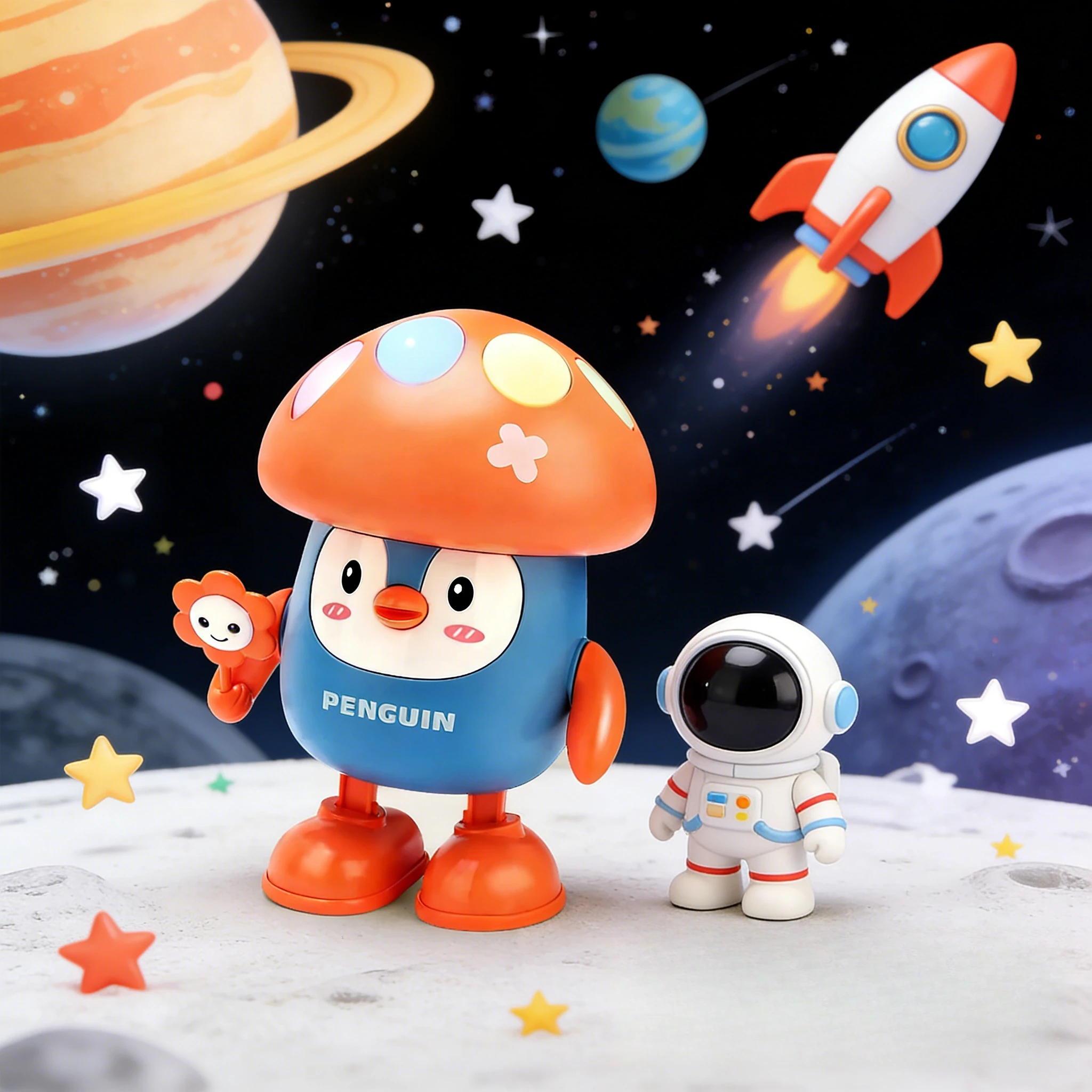 

Adorable Dancing Mushroom Toy for Kids, Talking Toy, Educational Sound and Light Toy, Baby Gift