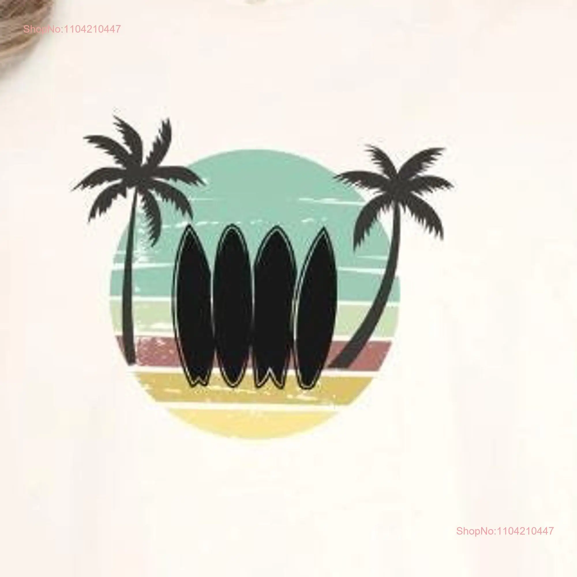 Island Dreams Surfboards T Shirt Surf Ocean Palm Trees long or short sleeves