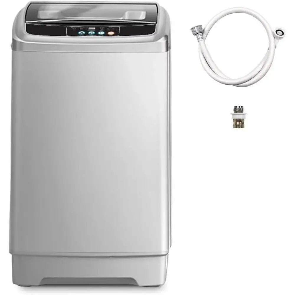 Automatic Compact Washing Machine Portable Washer with Child Lock 24 Hours Delay Start 10 Programs Space Saving Design Ideal